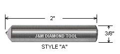 TTC ADD1780 3/8 x 6 1.50 Carat Single Point Diamond Dresser