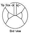 Diamond Rotating Engraver tip size